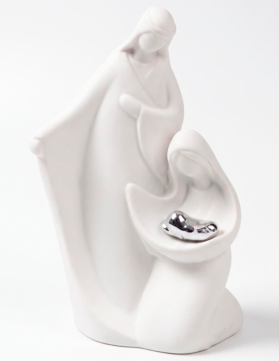 Figura decorativa de nacimiento religioso de cerámica