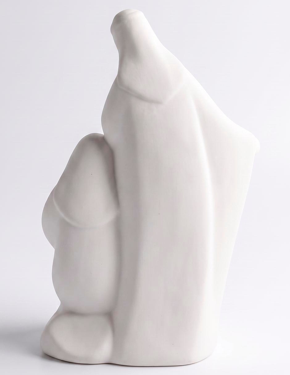 Figura decorativa de nacimiento religioso de cerámica
