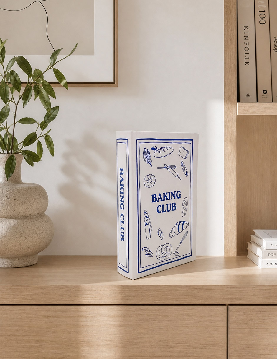 Caja decorativa libro con 1 pieza
