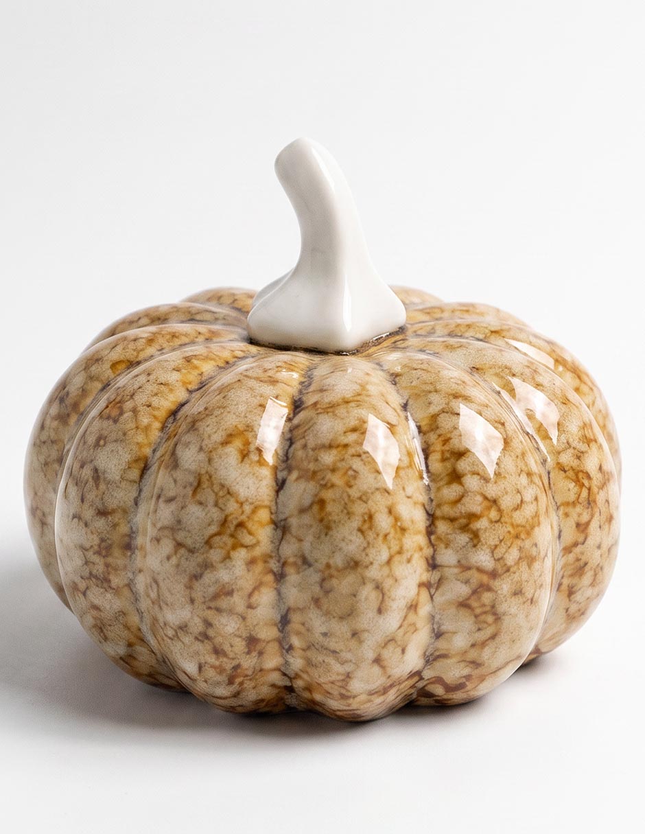 Figura decorativa de calabaza de cerámica Figura decorativa de calabaza de cerámica