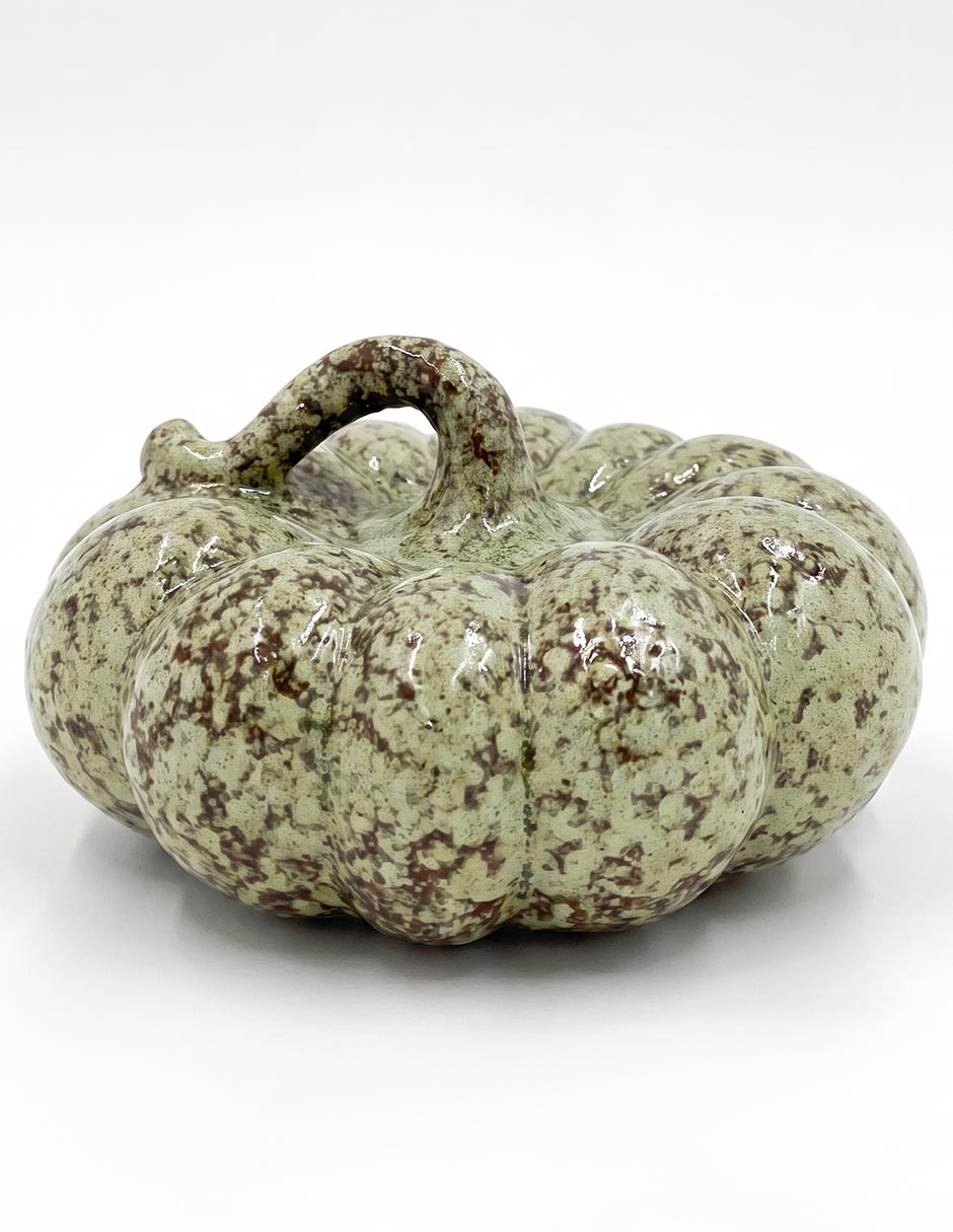 Figura decorativa de calabaza de cerámica