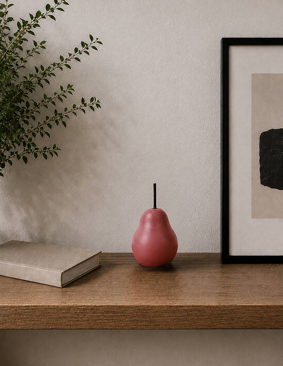 Figura decorativa de pera Haus Anhelo de ceramica