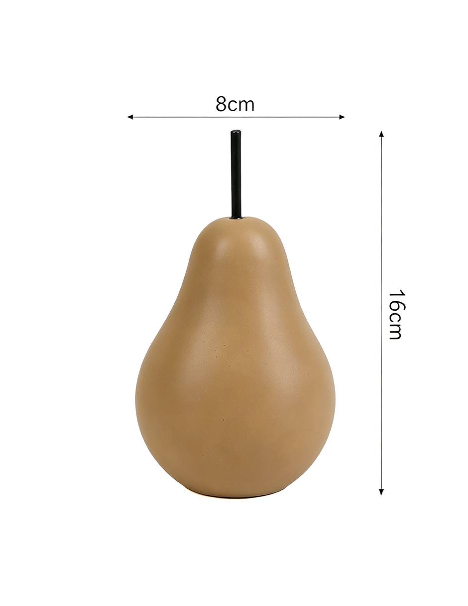 Figura decorativa de pera Haus Anhelo de cerámica