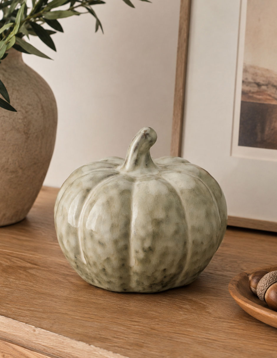 Figura de calabaza harvest de cerámica 5