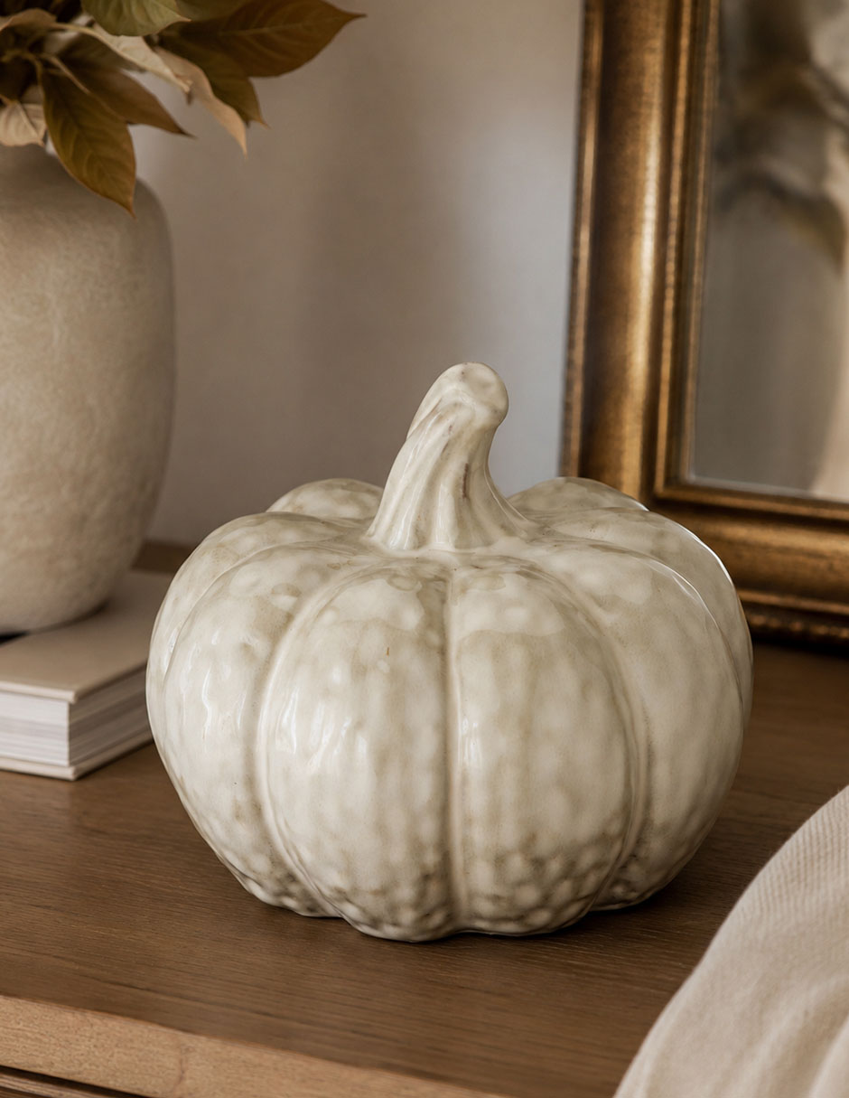 Figura de calabaza hervest de cerámica 5