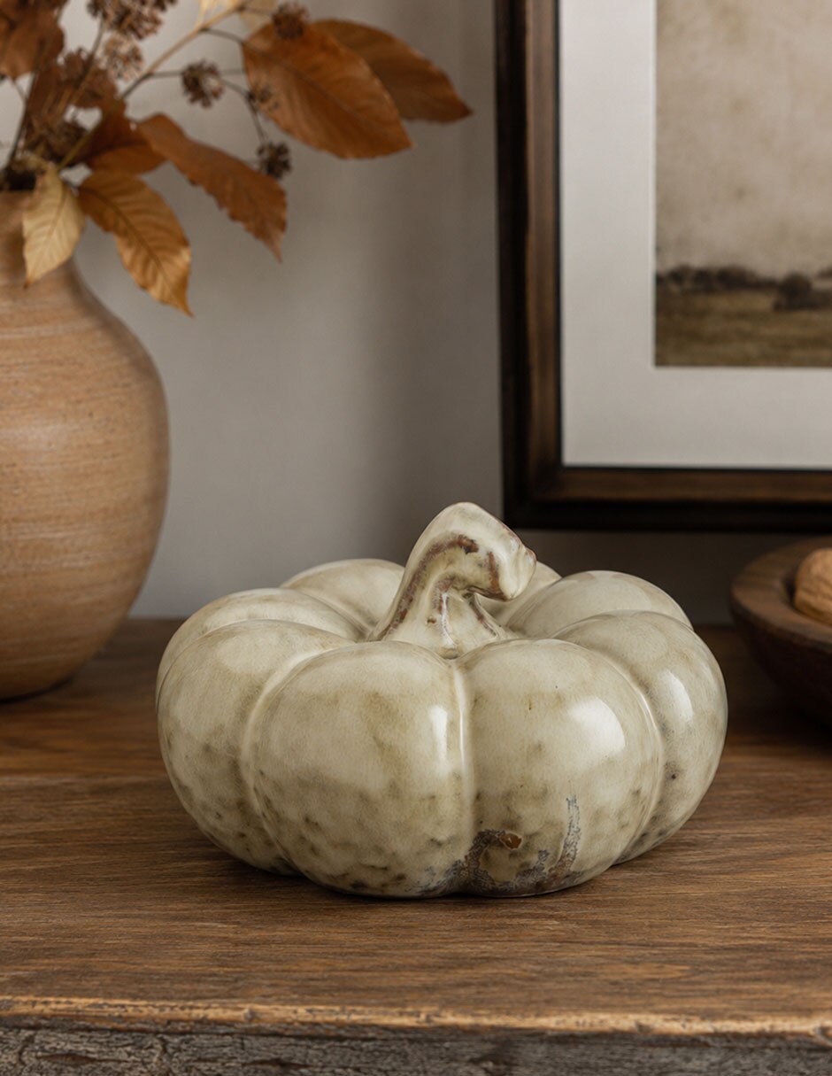 Figura de calabaza harvest de cerámica 5