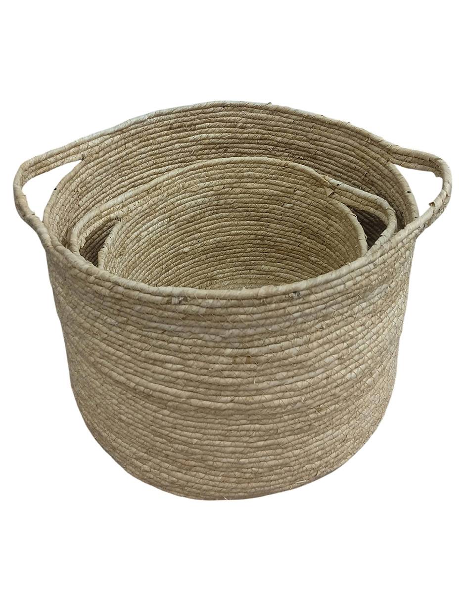 Cesto almacenamiento Anhelo de fibras naturales 4