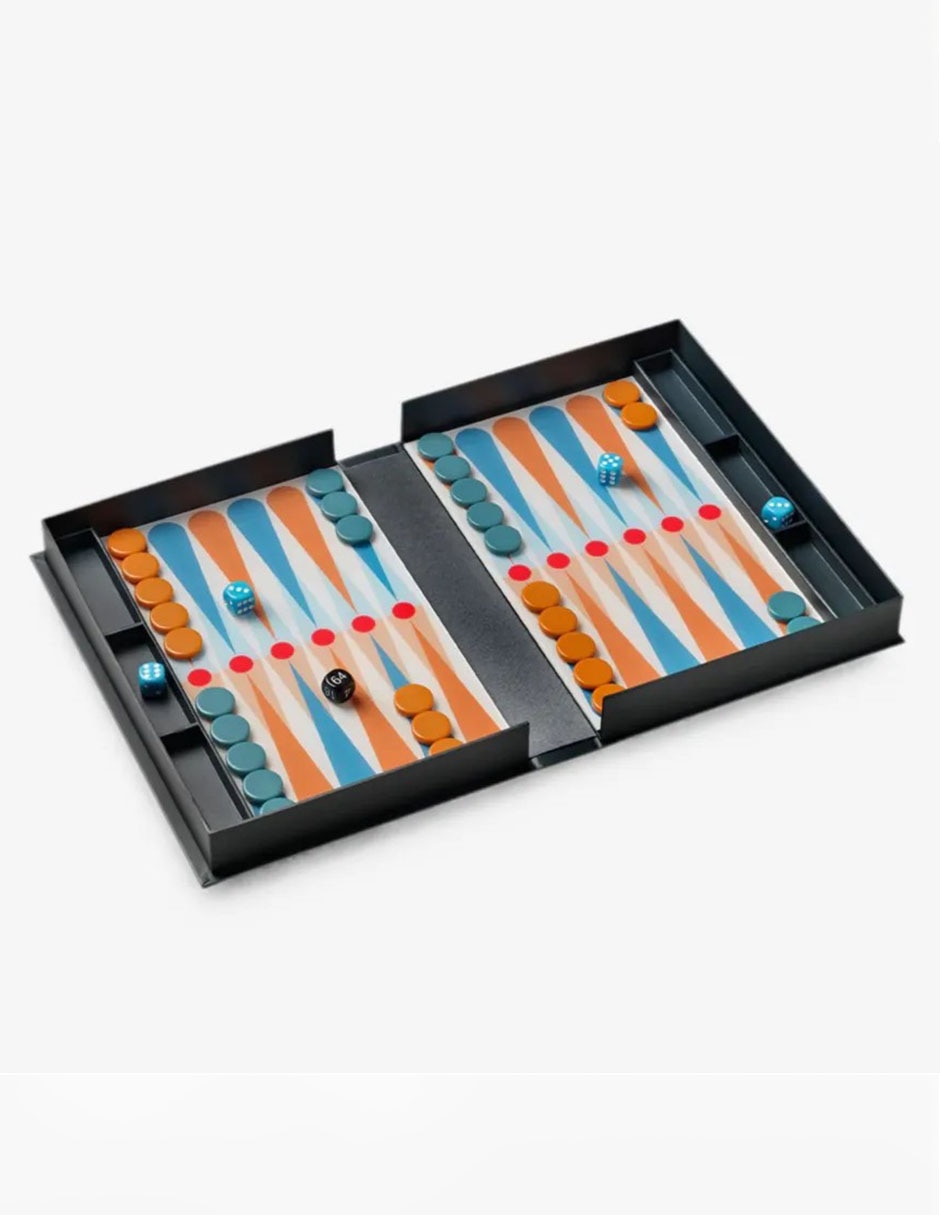 Caja decorativa con set backgammon anthr rectangular 3