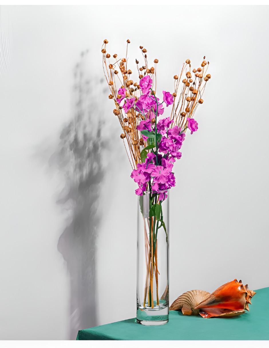 Set florero de vidrio