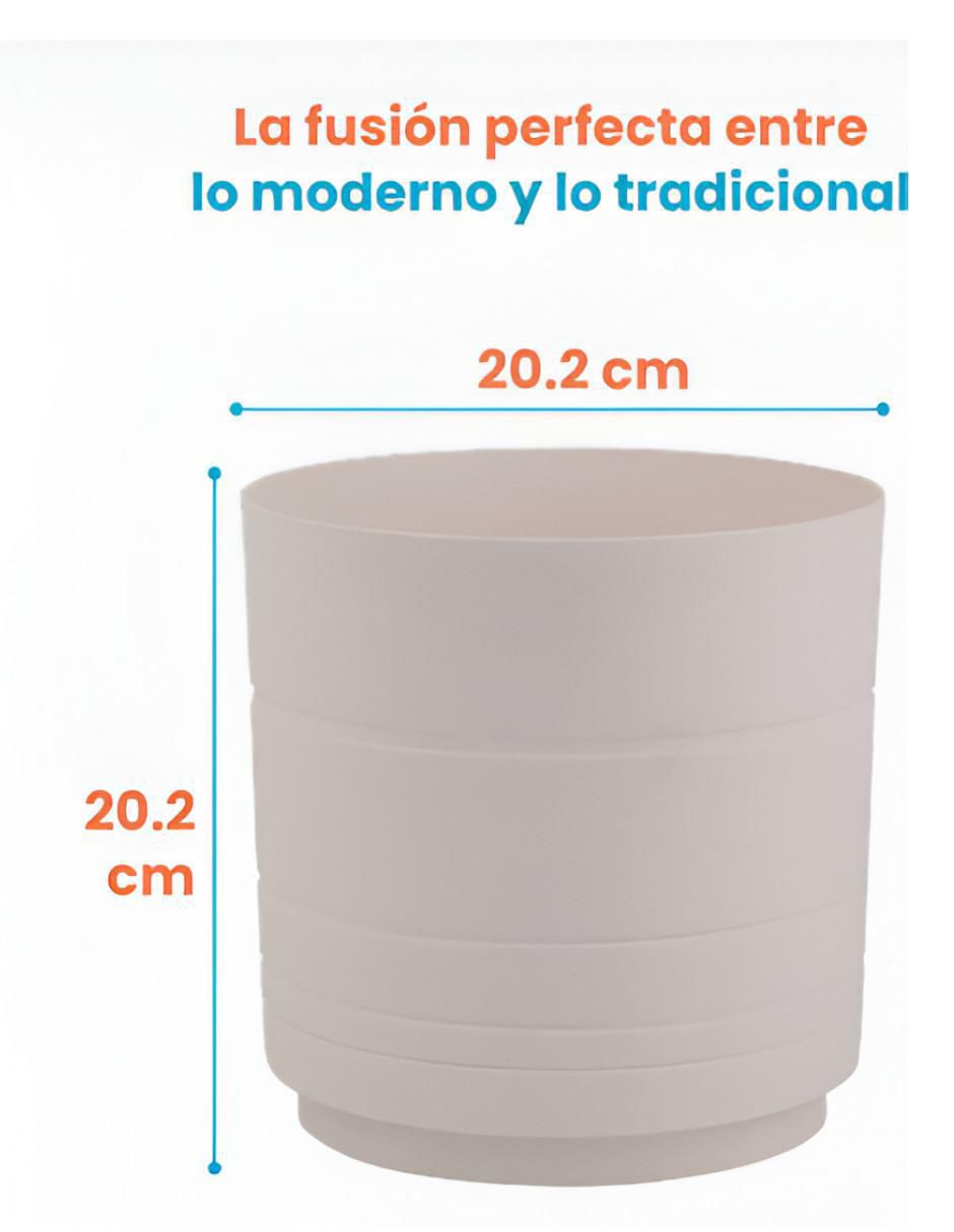 Set maceta de plástico con sistema automático de riego