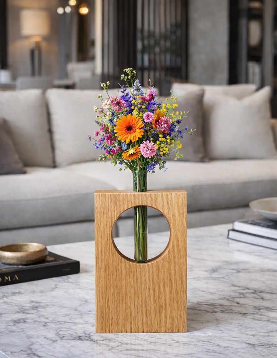 Florero Decoración de madera 3