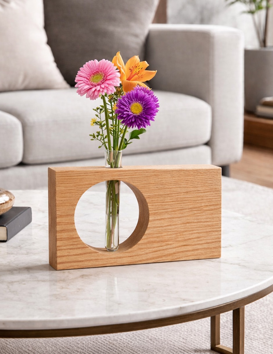 Florero Decoración de madera 3