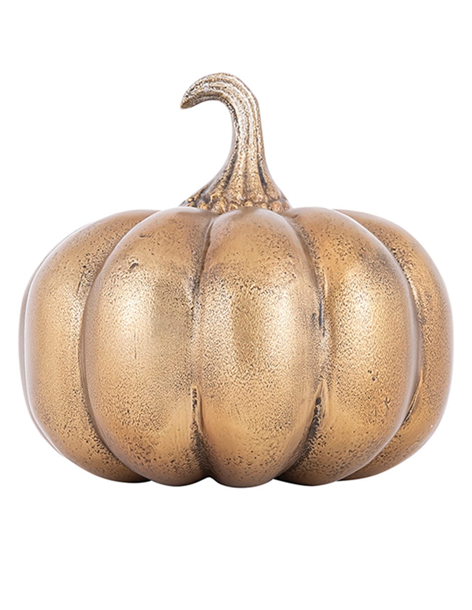 Figura decorativa de calabaza ecos de otoño de aluminio 4