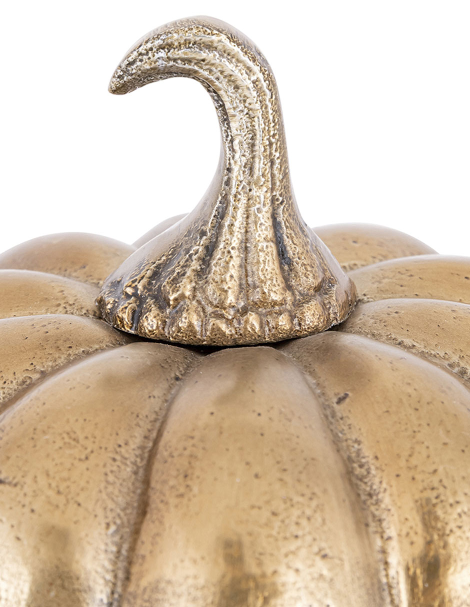 Figura decorativa de calabaza ecos de otoño de aluminio 3
