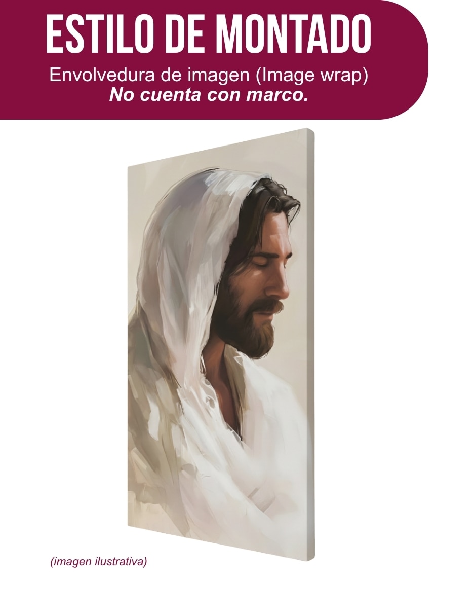 Cuadro Jesús al Óleo técnica impresión Generica Religioso