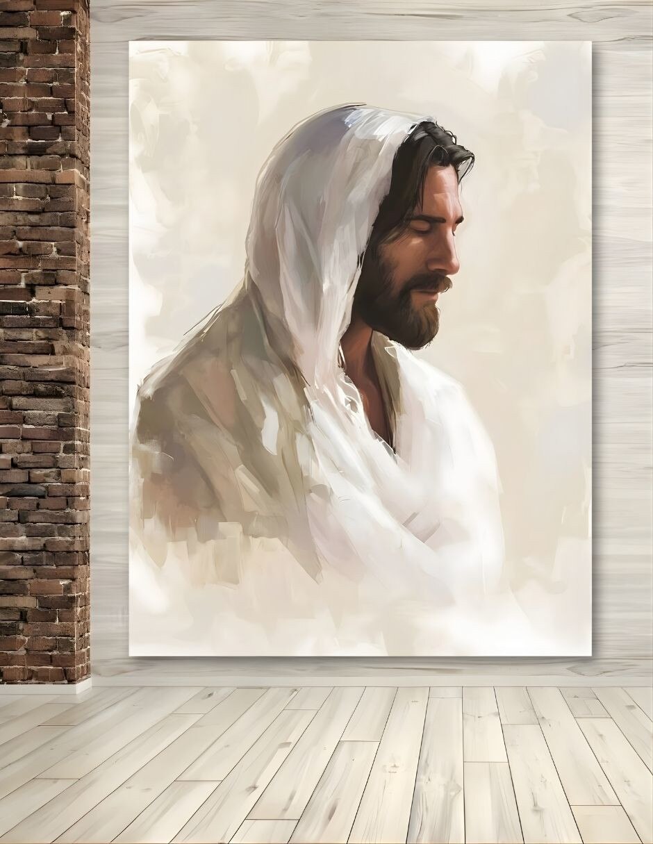 Cuadro Jesús al Óleo técnica impresión Generica Religioso