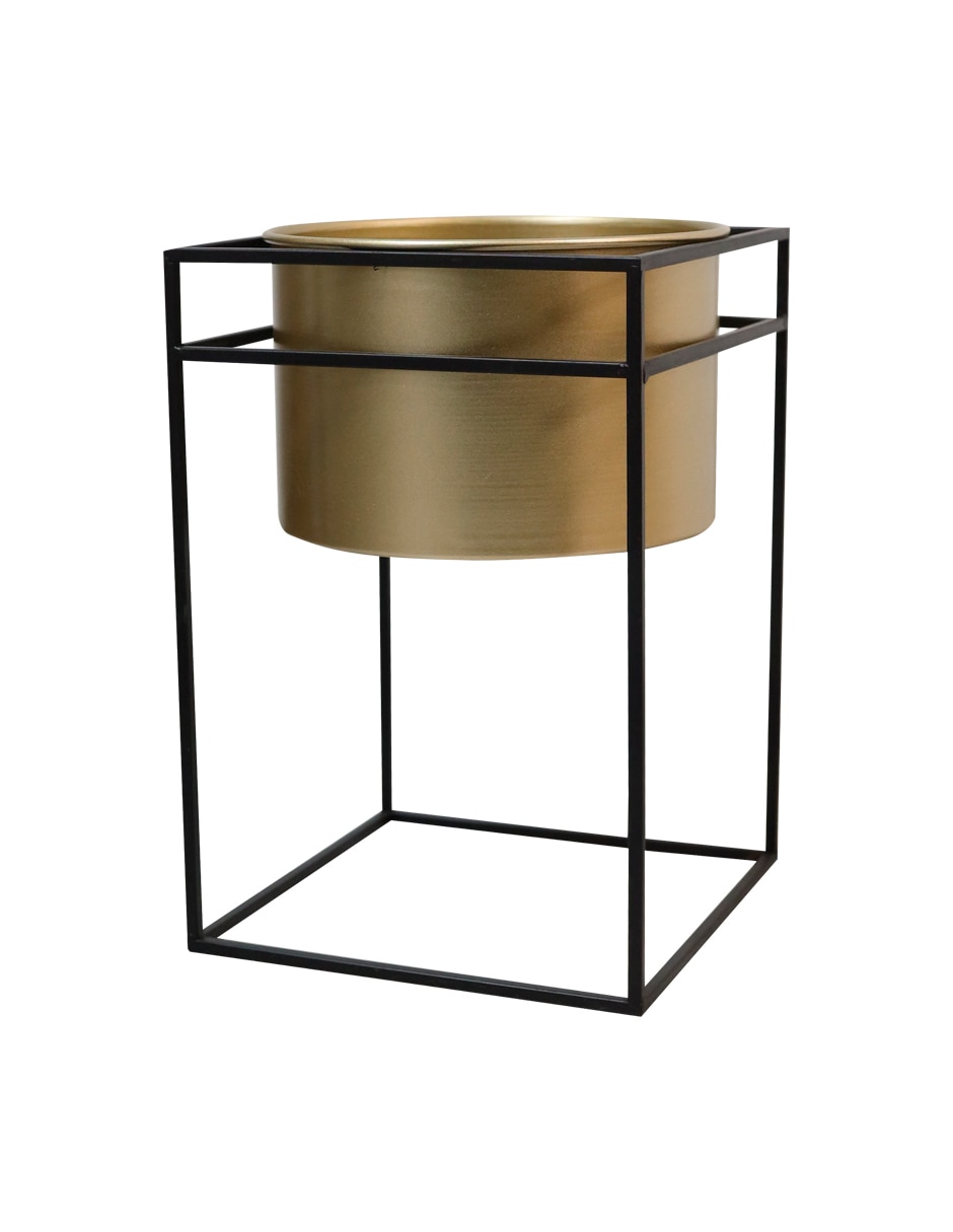Maceta con base de metal Maceta con base de metal