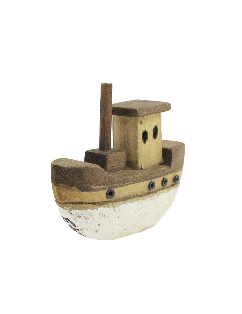 Escultura de Barco de Madera