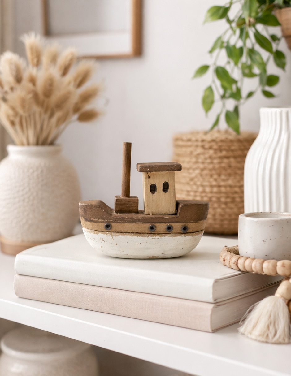 Escultura de Barco de Madera 5