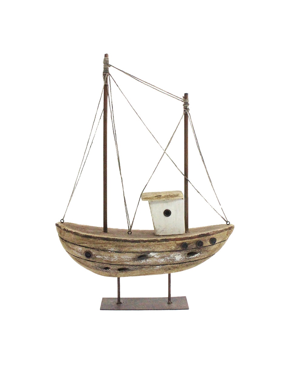 Escultura de Barco Odin de Madera 1