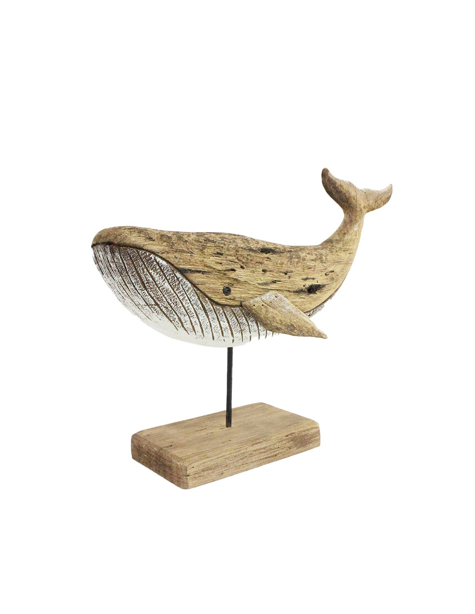 Escultura de Ballena de Madera 3