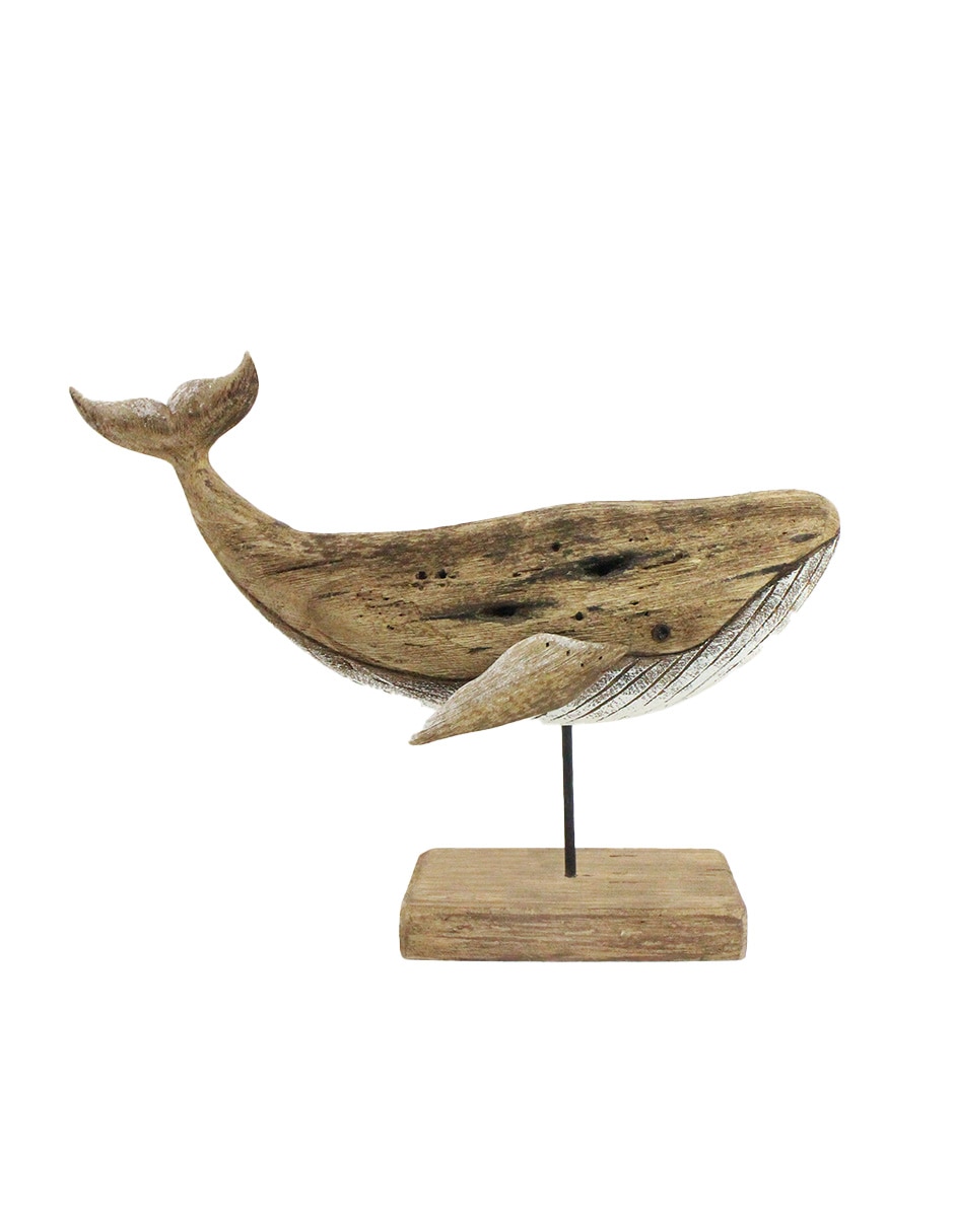 Escultura de Ballena de Madera 4