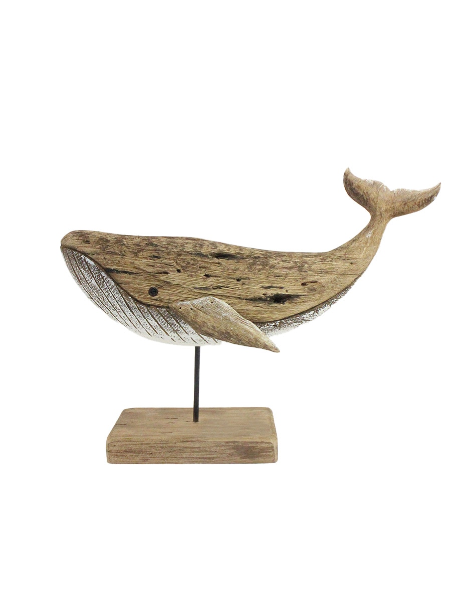 Escultura de Ballena de Madera 1
