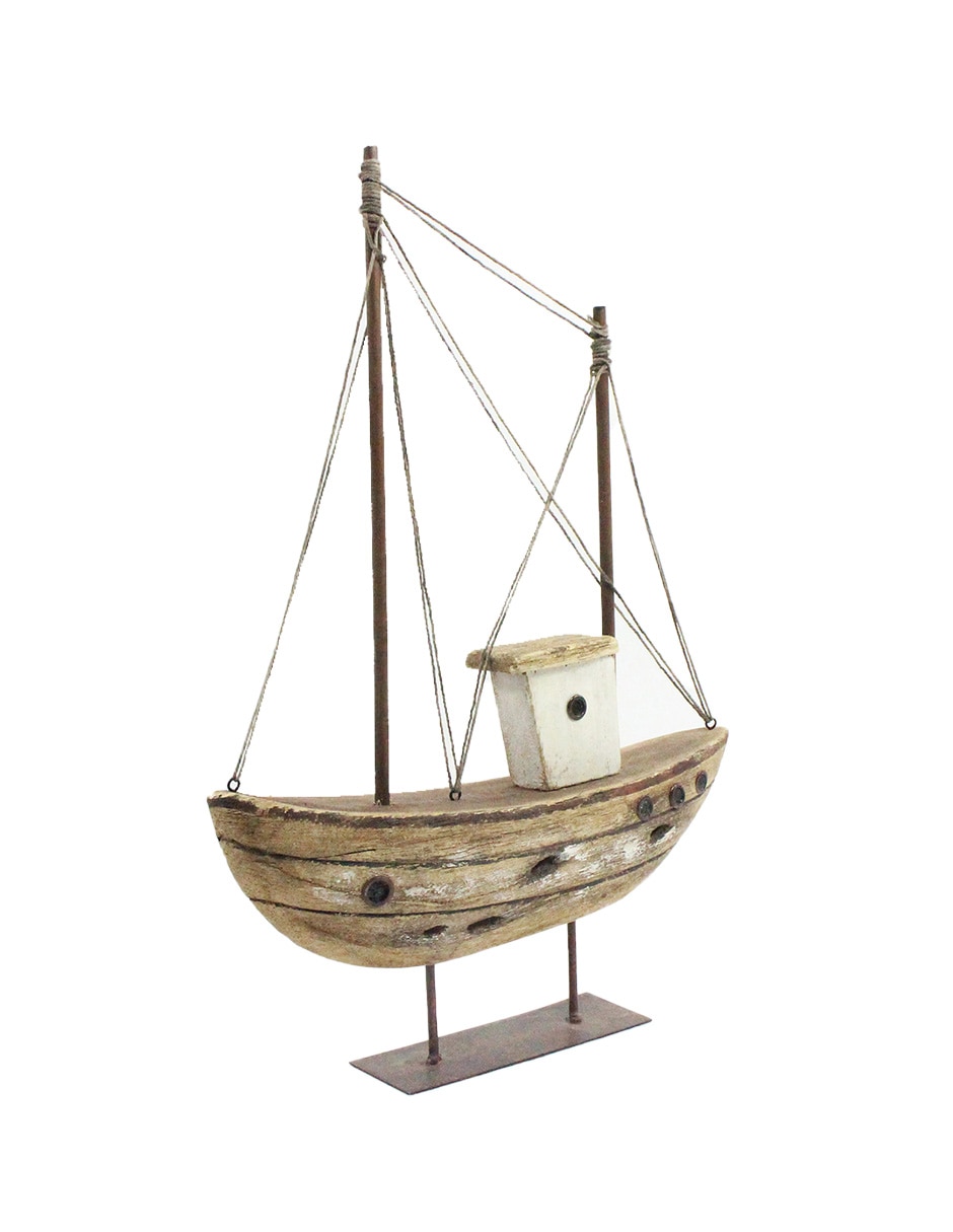 Escultura de Barco Odin de Madera