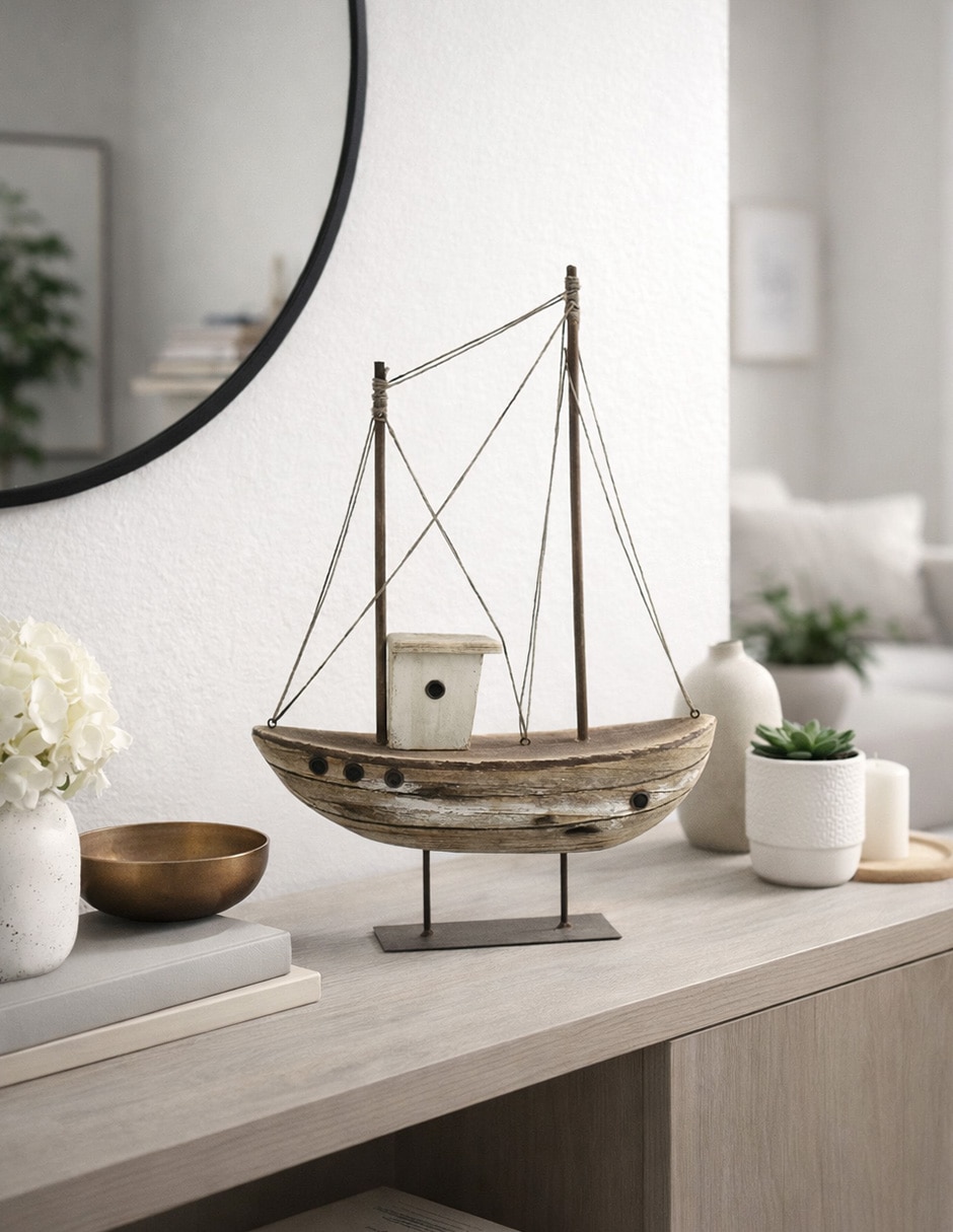 Escultura de Barco Odin de Madera 5