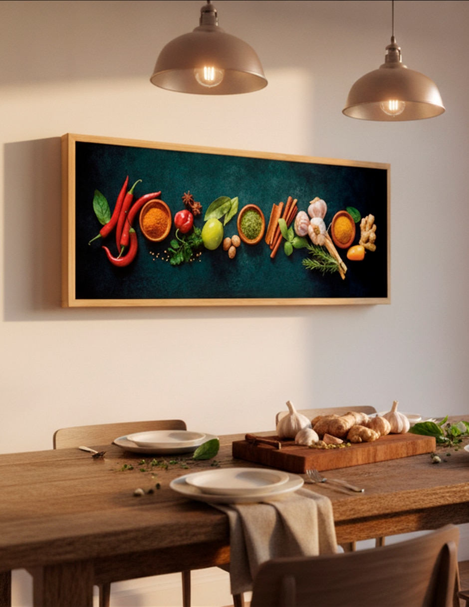 Cuadro comedor especias técnica impresión 6