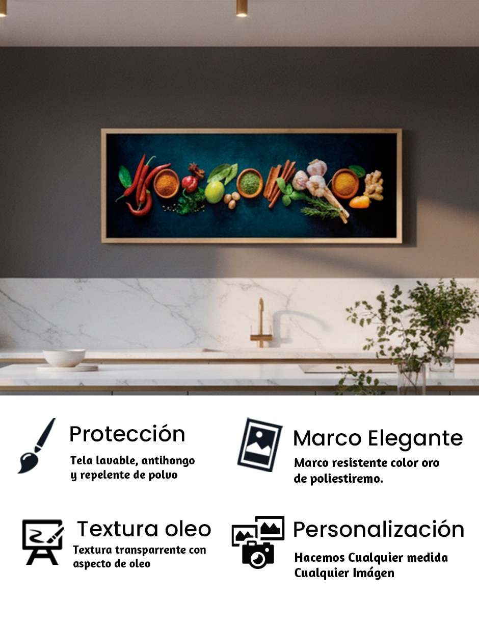 Cuadro comedor especias técnica impresión 7