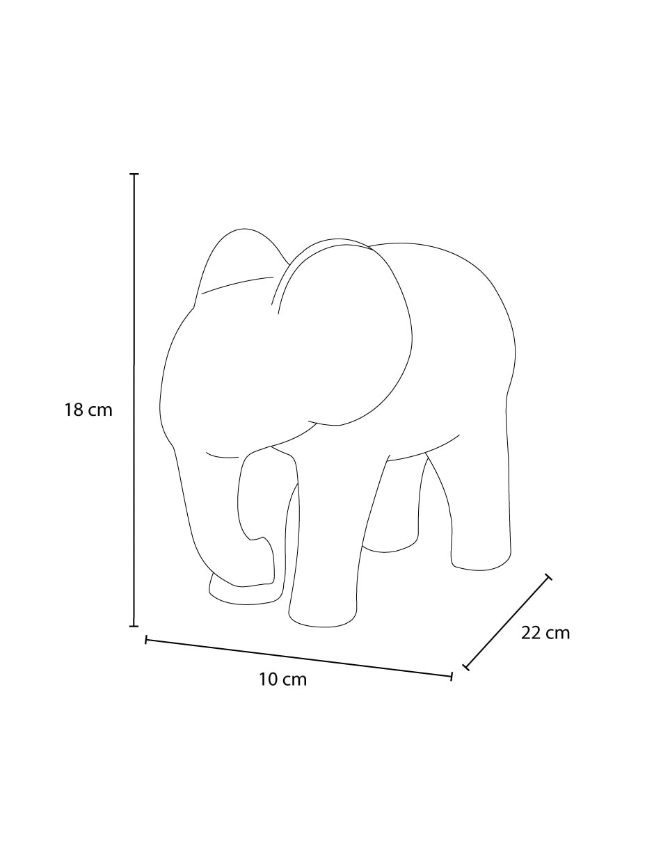 Figura de elefante de cerámica 3