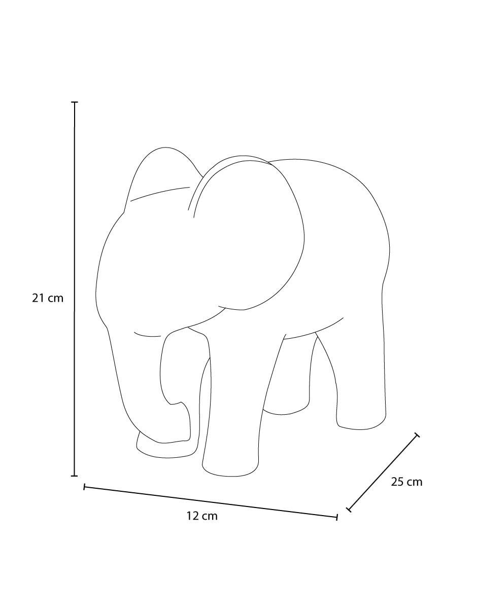 Figura de elefante de cerámica 3