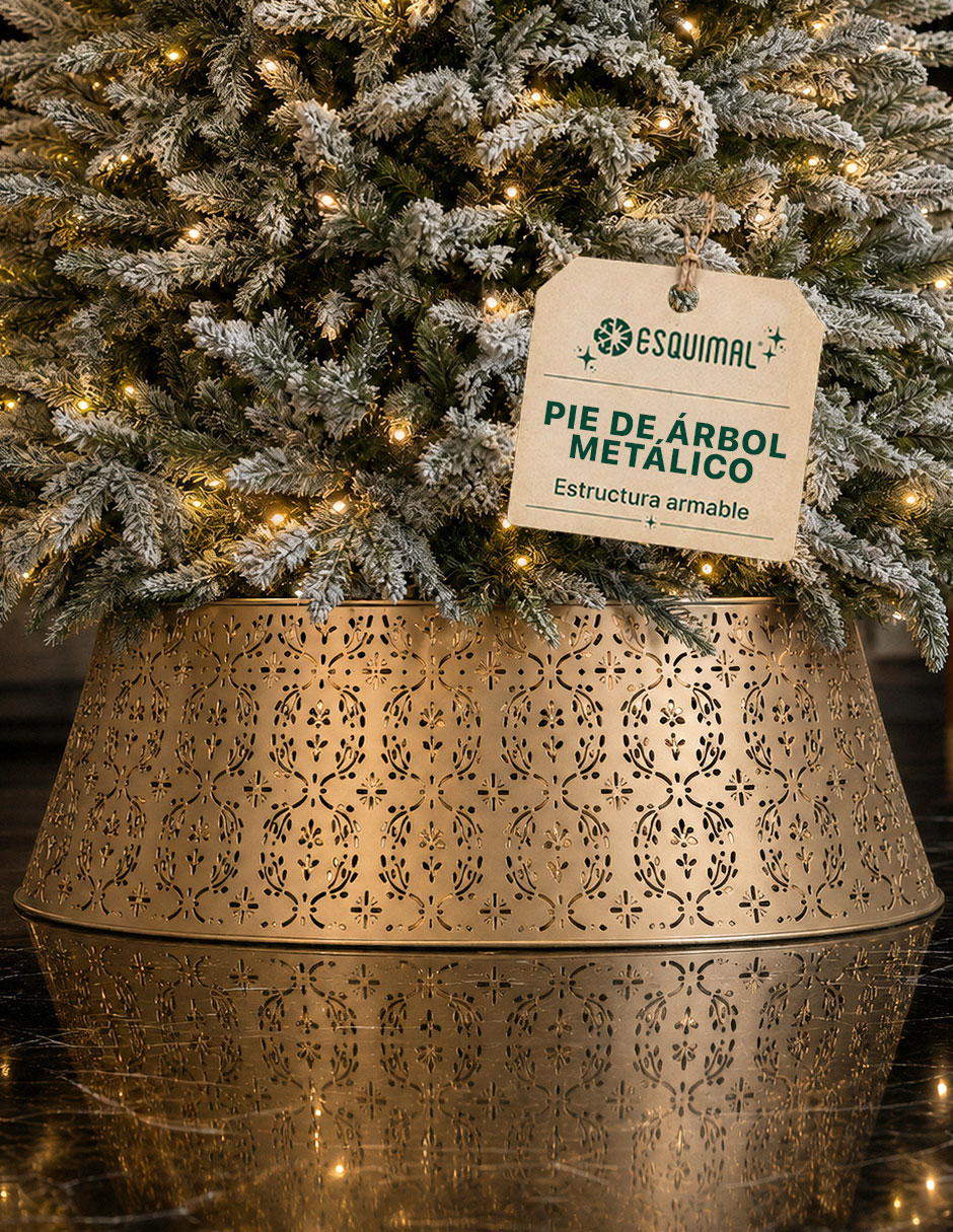 Pie de árbol perforado galvanizado navideño 5