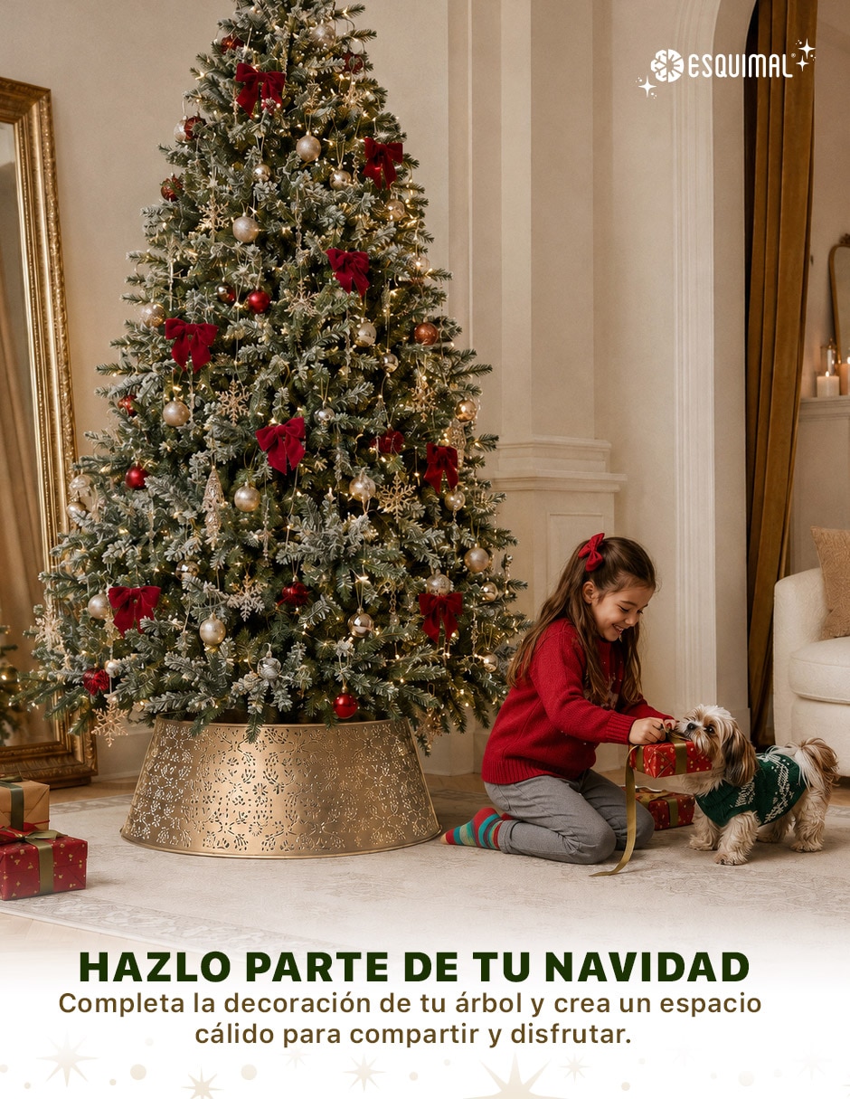 Pie de árbol perforado galvanizado navideño 3