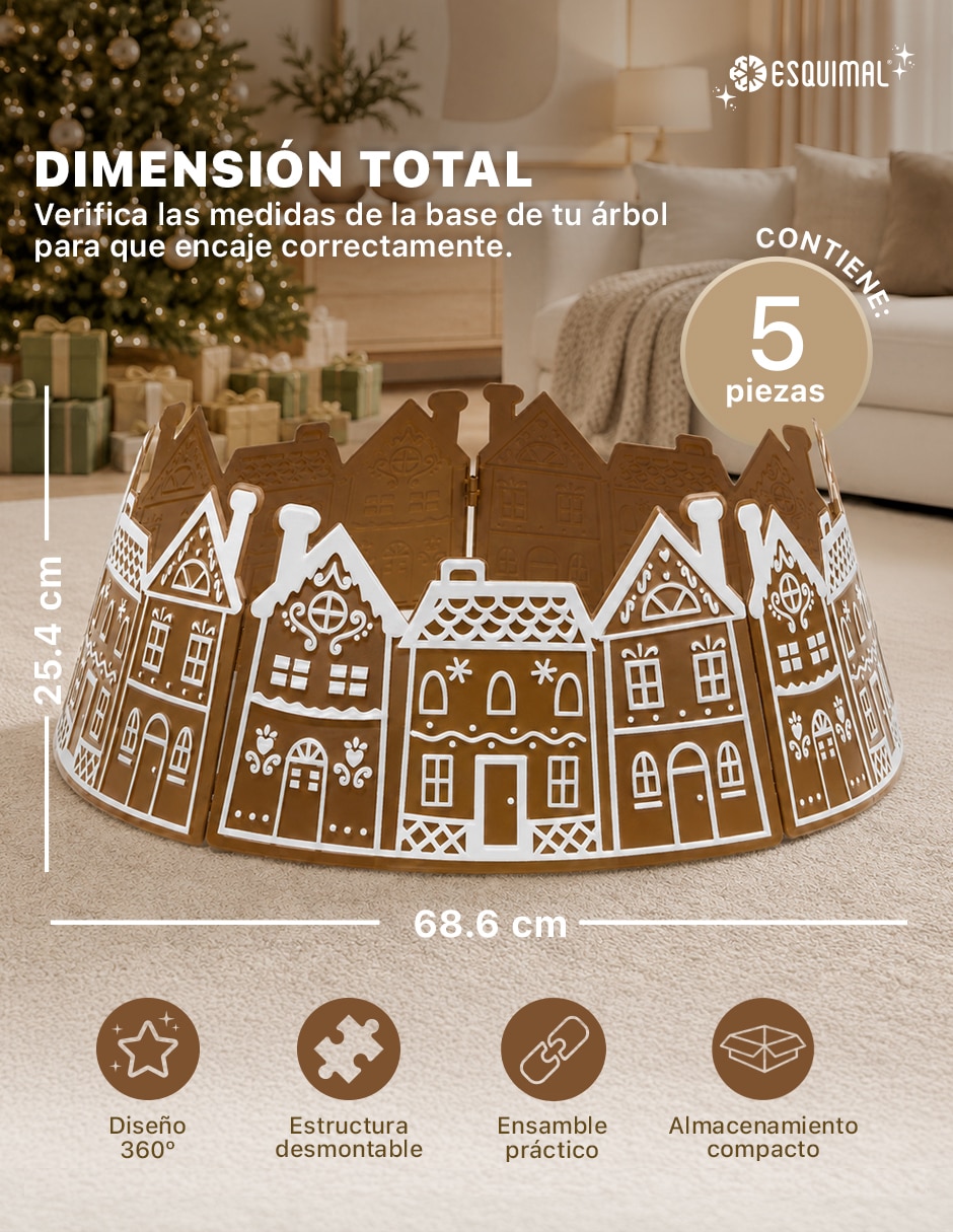 Pie de árbol relieve navideño 9