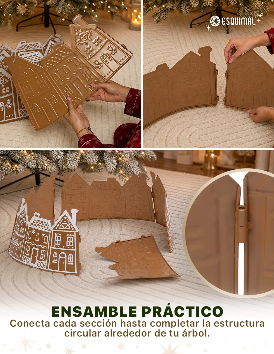 Pie de árbol relieve navideño 5