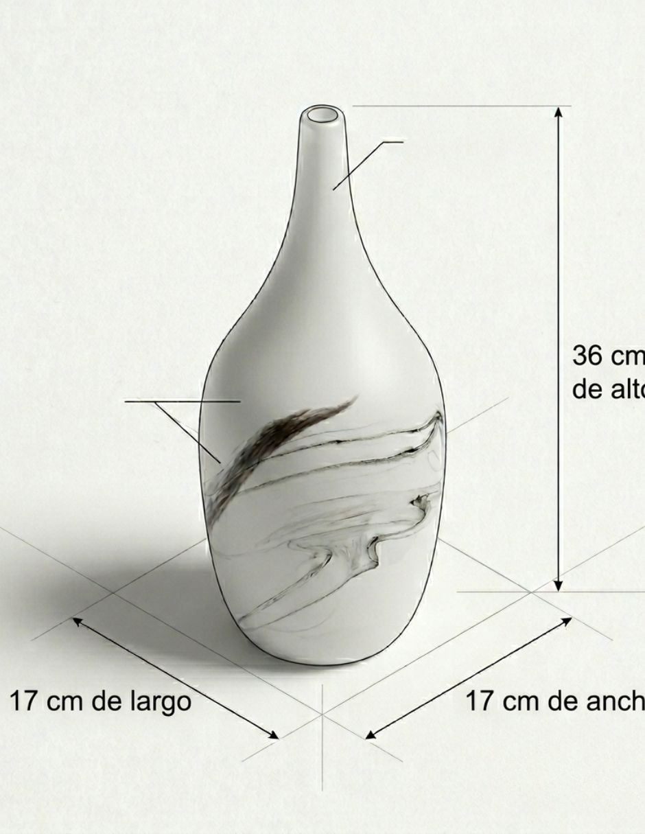 Jarrón de vidrio
