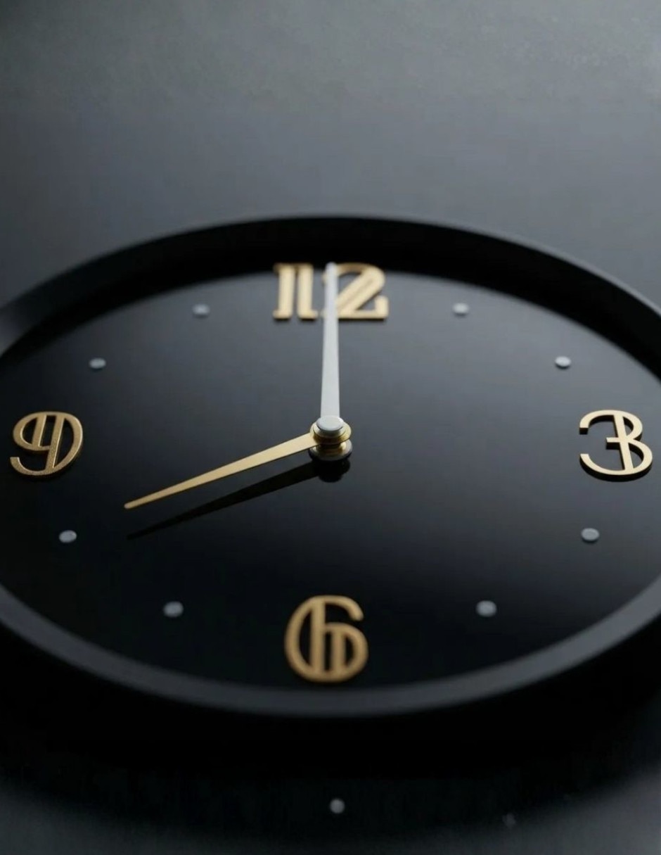 Reloj de pared cuarzo black de plástico 3