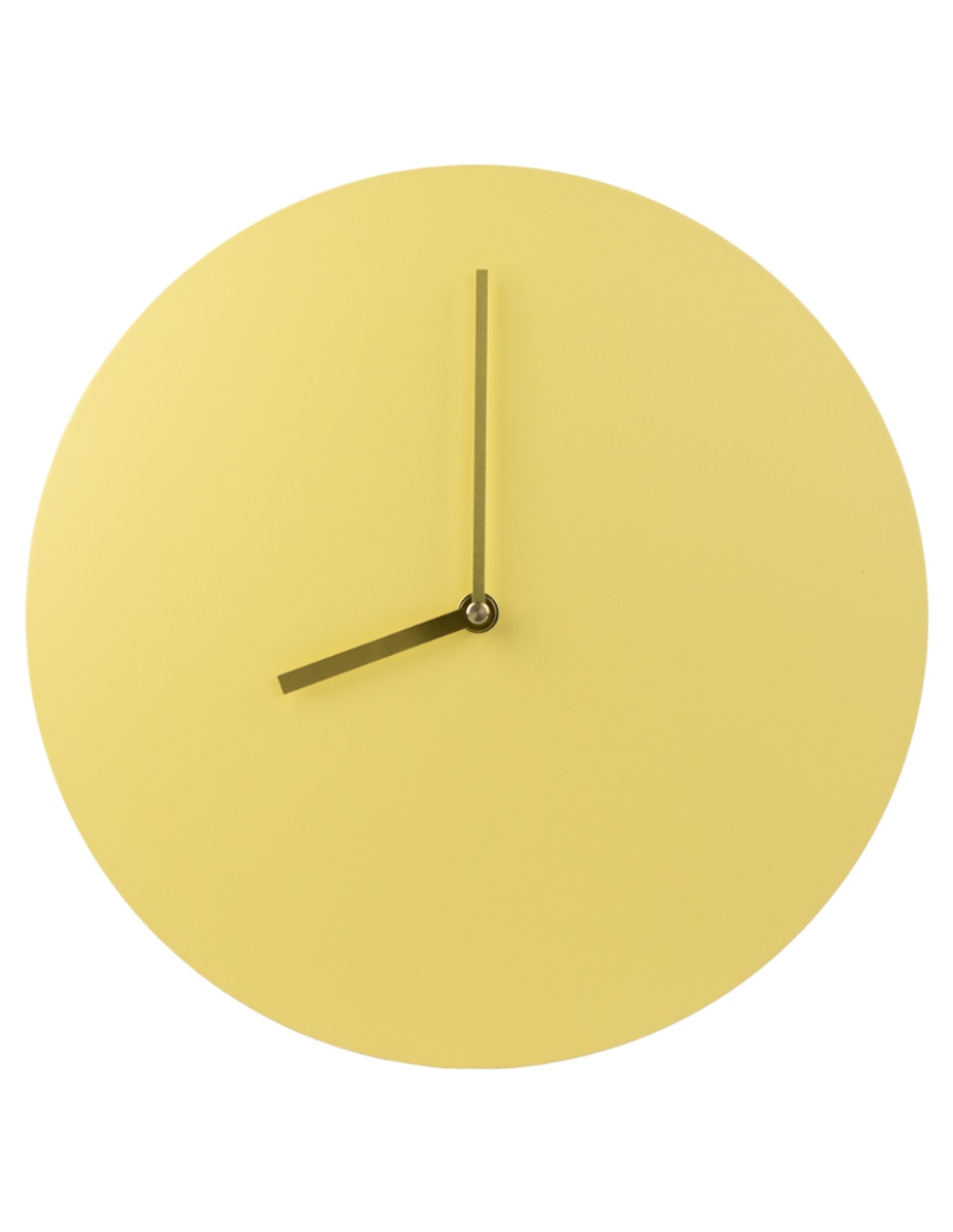 Reloj de pared minimal yellow de plástico Reloj de pared minimal yellow de plástico