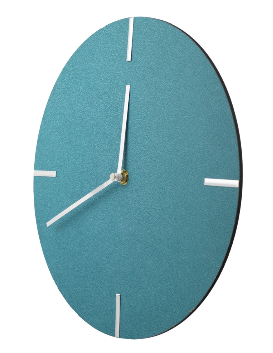 Reloj de pared minimal turquesa de plástico 2