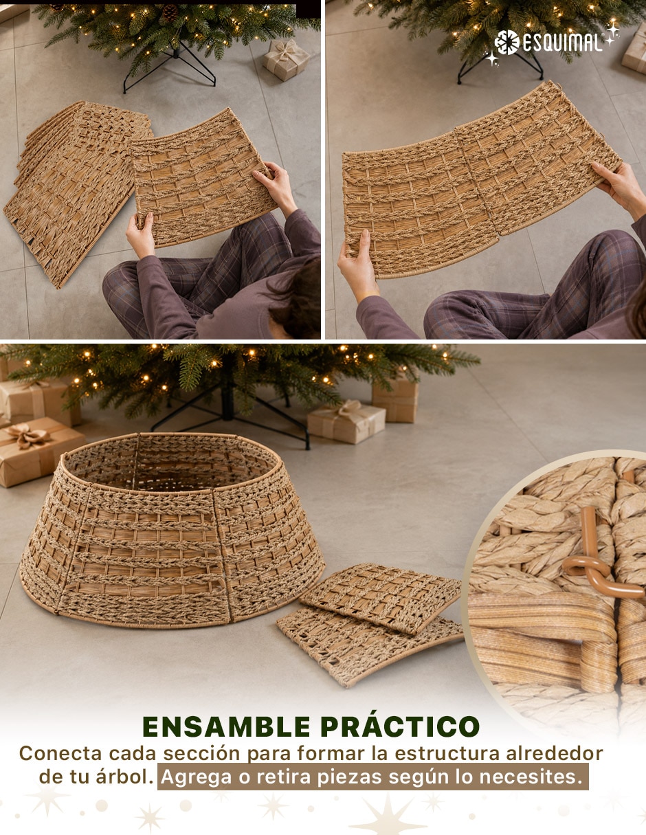 Pie de árbol Trenzado Estilo Ratán estampado Ninguno 5