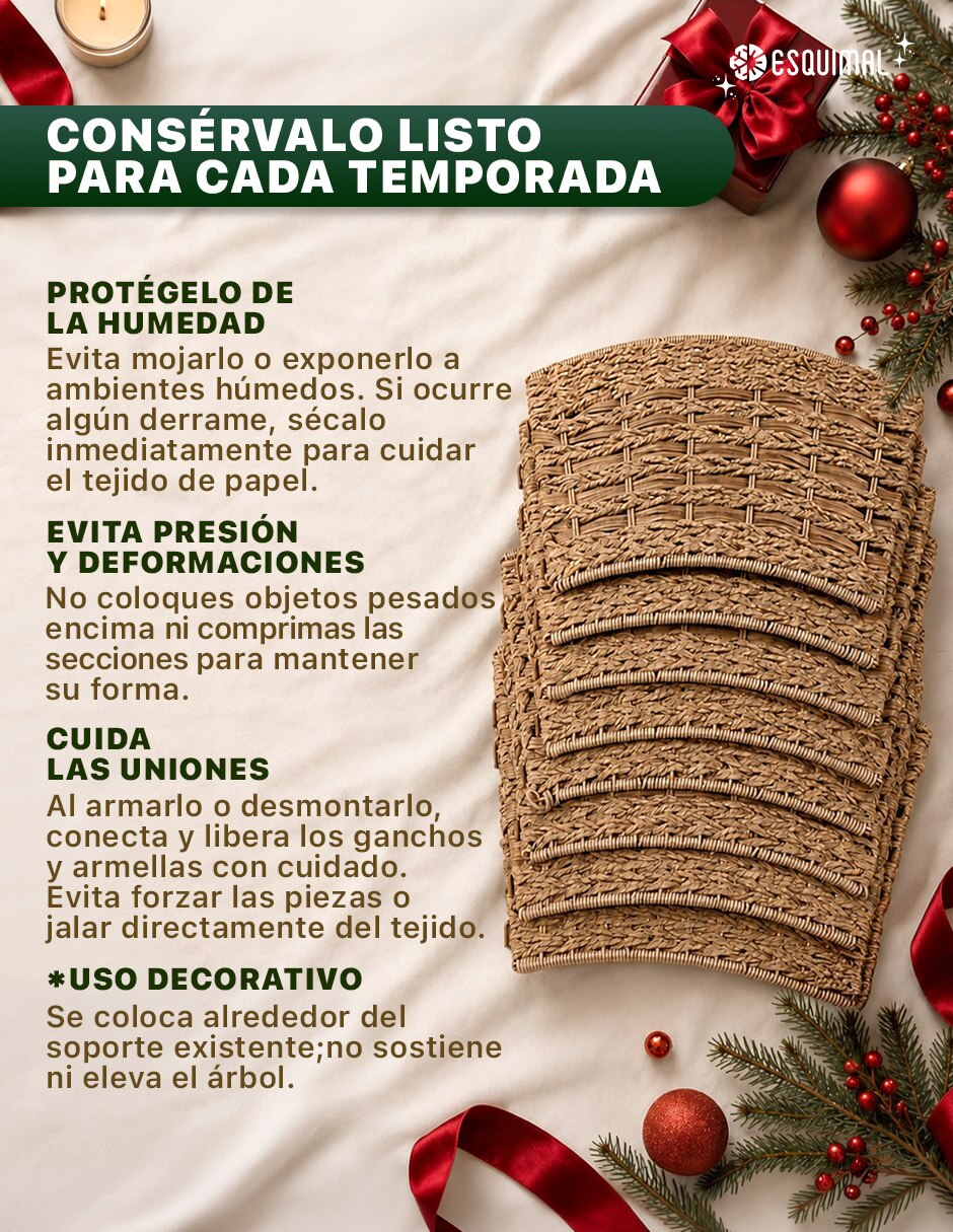 Pie de árbol Trenzado Estilo Ratán estampado Ninguno 8