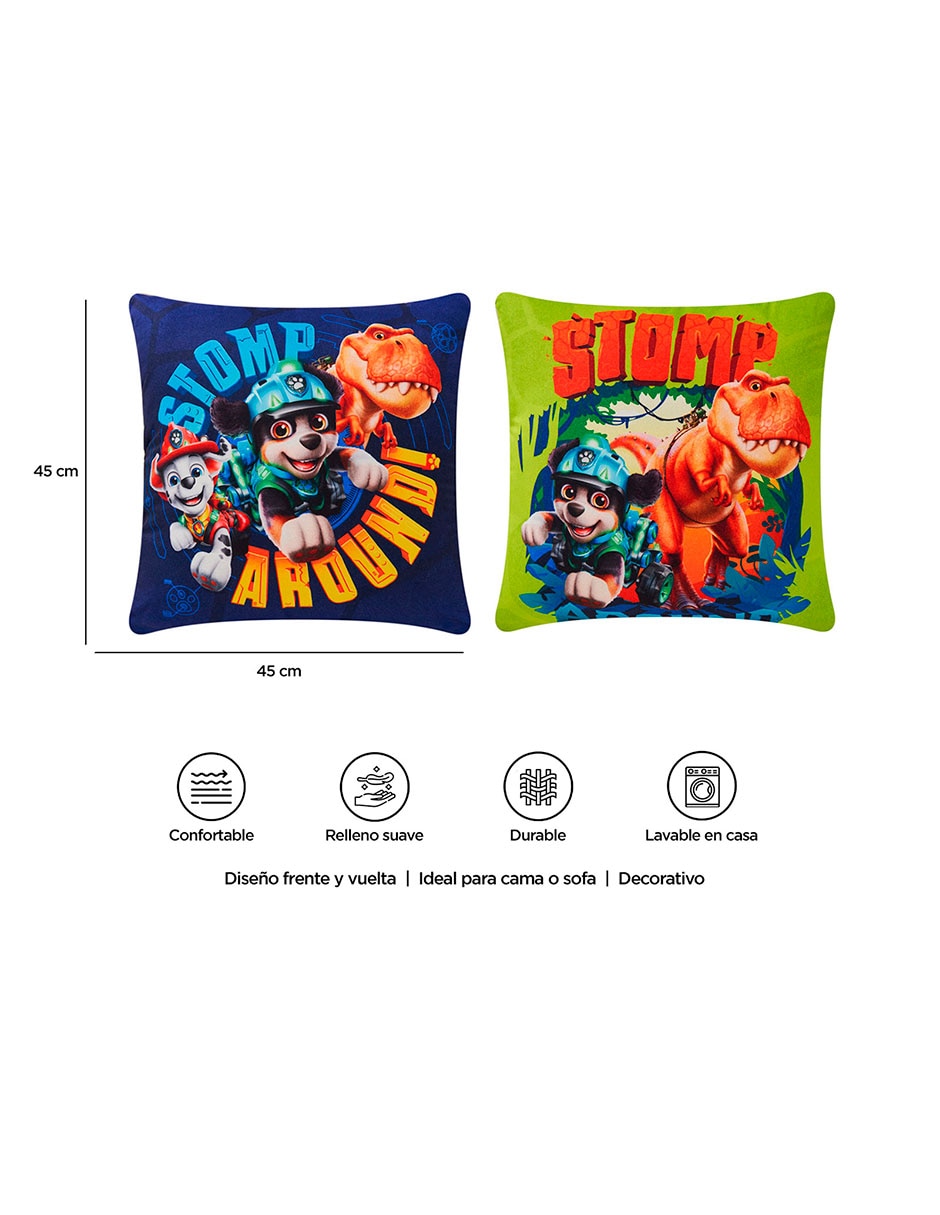 Cojín decorativo reversible around paw patrol 8