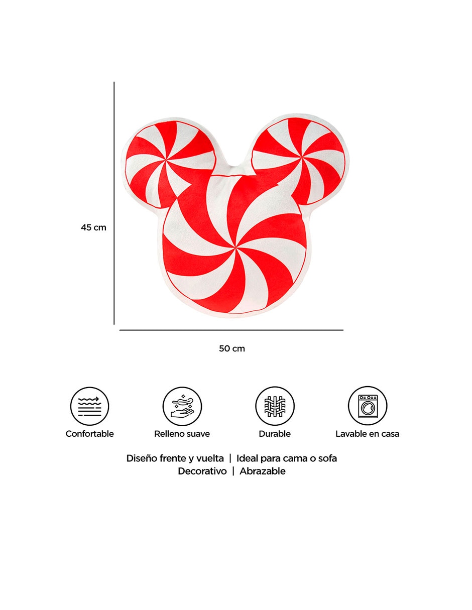 Cojín decorativo abrazable caramelos navidad mickey mouse 5