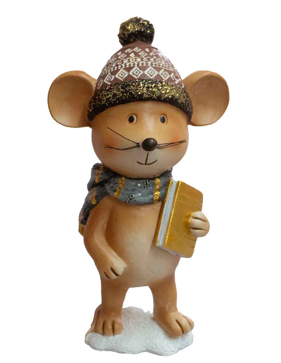 Figura de Ratón Navidad de Resina Figura de Ratón Navidad de Resina