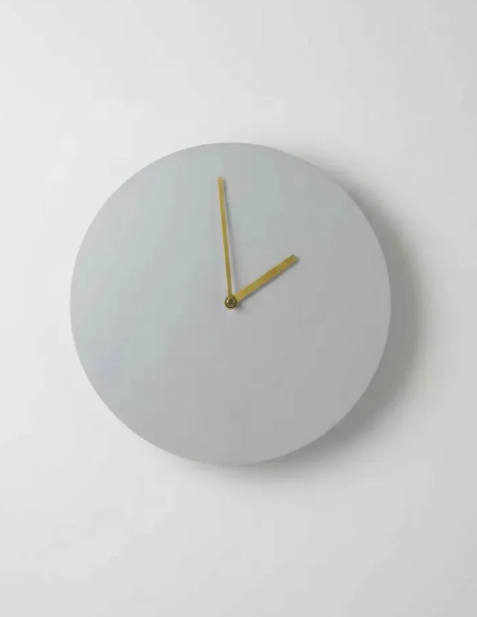 Reloj de pared MINIMALISTA GRIS de Plástico 3