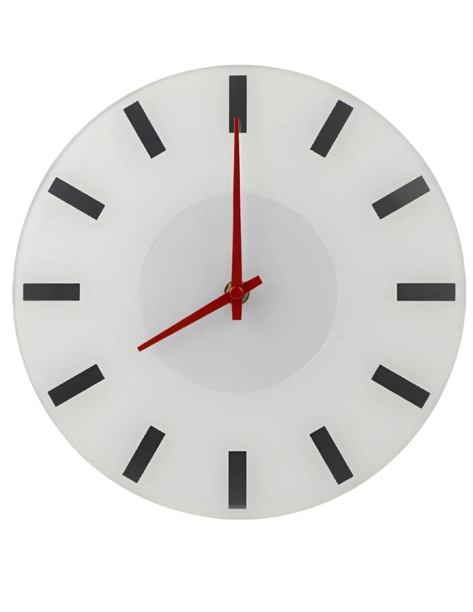 Reloj de pared MINIMALISTA ROJA de Plástico