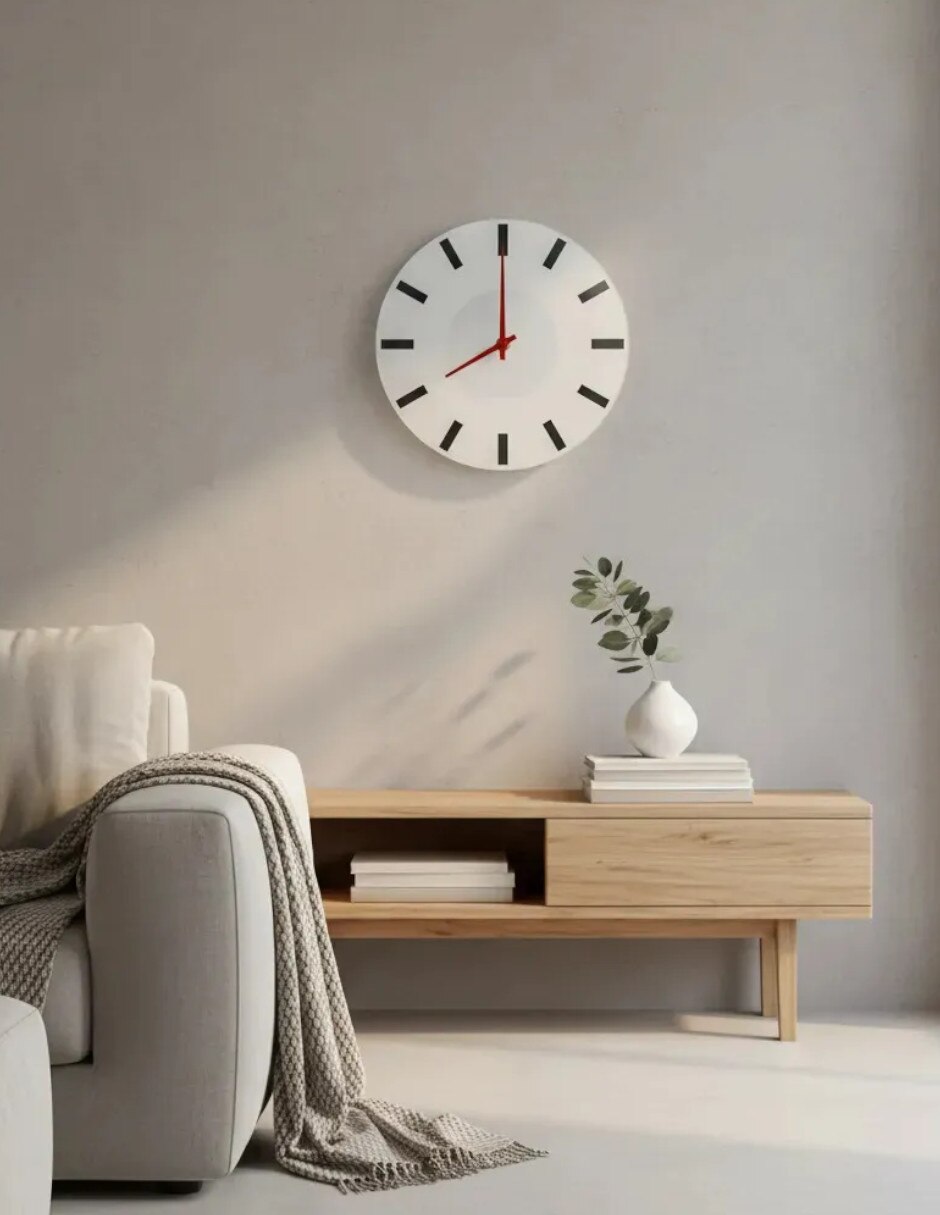 Reloj de pared MINIMALISTA ROJA de Plástico 2