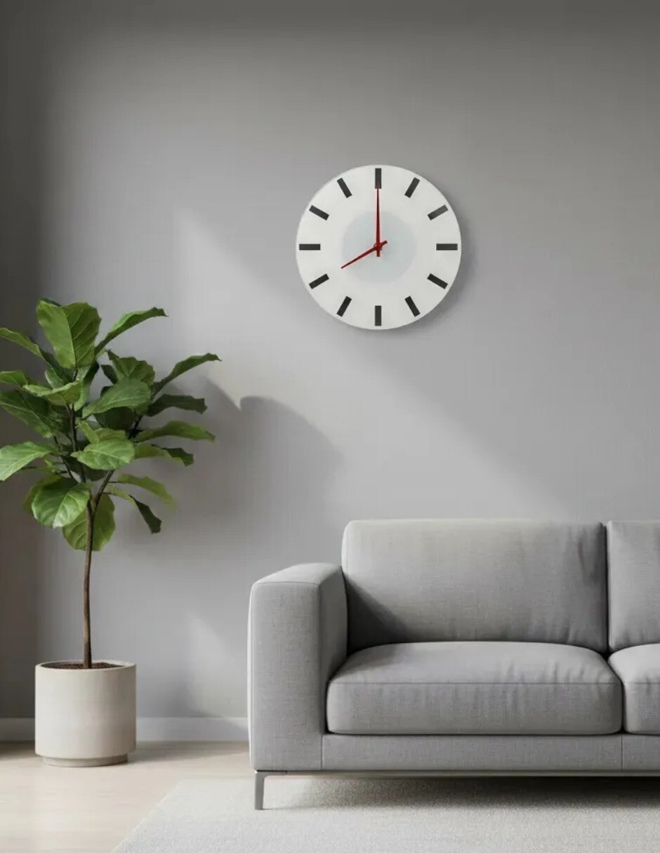 Reloj de pared MINIMALISTA ROJA de Plástico 3